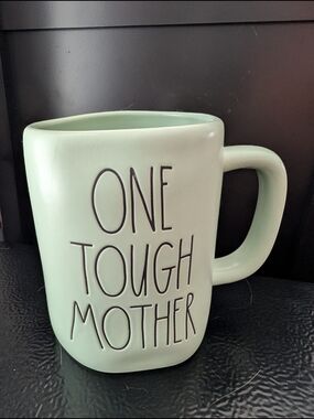 Rae Dunn Mint Green 'One Tough Mother' Ceramic Mug